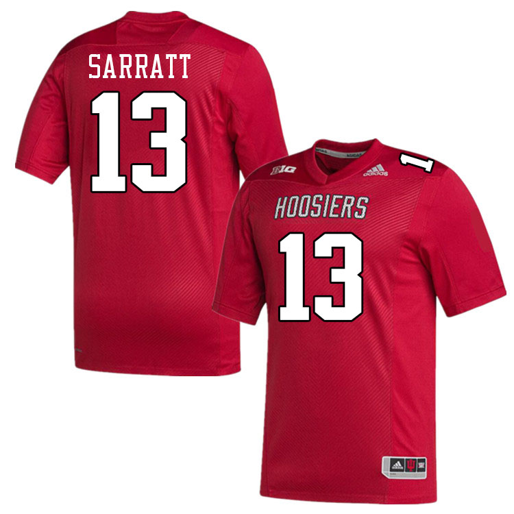 #13 Elijah Sarratt Indiana Hoosiers Football Jeresys College Apparels,Uniforms Stitched-Throwback Cr